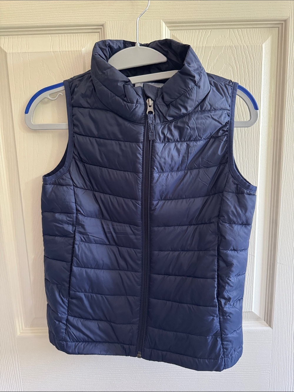 Amazon Essentials Navy Quilted Vest with White Trim
